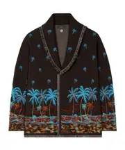 Alanui The Tale Of Hawaiian Cardigan L,M cedar brown