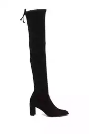 NEW Stuart Weitzman 7.5 Landmark Over-the-Knee Black Suede Boots