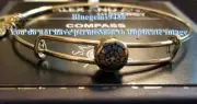 Alex and Ani Sacred Studs Compass Bangle Gold Plated - Discontinued/Rare