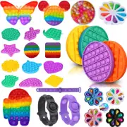 Push Pop Fidget Keyring Special Needs Sensory Stress Relief Special Toys Autism