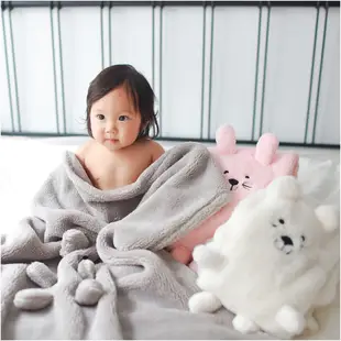 Augelute Baby童衣 嬰兒包被 新生兒懶人包巾 嬰兒睡袋背心 動物造型被毯 毛毯 保暖肚圍 61149