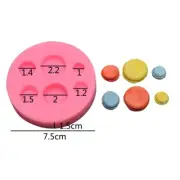 6 Cavities Macaroon Silicone Molds Fondant Moulds Cake Molds Chocolate Soap Mold