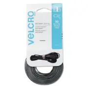 Velcro 90924 ONE-WRAP 0.5" x 8" Pre-Cut Thin Ties - Black/Gray (50/PK) New