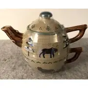 Sonoma New Home Lodge Moose Individual Teapot with Lid and Cup # 1997
