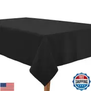 LANE LINEN Black Tablecloths – Wrinkle and Stain-Resistant Square Table Cloth