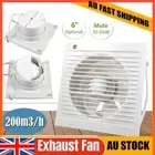 6" Waterproof Mute Wall Extractor Exhaust Fan Window For Bathroom Kitchen Toilet