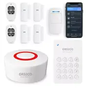 Wireless Home Alarm System 9-Piece Kit, WiFi Alarm System for Home Security w...