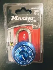 Master Lock 1530DCM Anti-Shim Combination Lock, Blue