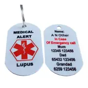 Personalised Medical Alert Keyring for Lupus