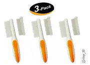3 Groomer Essentials Fine Finishing Comb for Cats Dogs-Durable Pet Comb for Flea