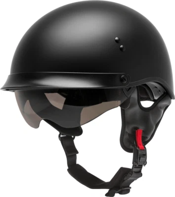 GMAX HH-65 HALF HELMET FULL DRESSED MATTE BLACK LG H9650076