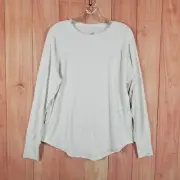 Puma Cloudspun Shirt Large Bright White Polyester Stretch Thumbhole Long Sleeve