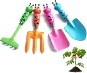4 Pcs Kids Gardening Tools Set,Garden Tools Set Metal Hand Shovel Mini Garden