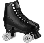 Derby Kids Youth Beginner Roller Skates Black Size 3-6 Unisex Quad 8 YR+