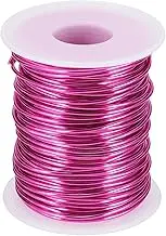 uxcell 16 Gauge / 1.5mm Anodized Aluminum Wire for Jewelry Craft Making, 100 Feet Bendable Flexible Wire for DIY Home Decor Gardening Sculpture, Rose Red