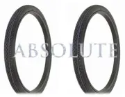 PAIR OF ALL BLACK BICYCLE GENUINE RALSON TIRES IN 26X 2 X 1-3/4 S7 DIAMOND TREAD