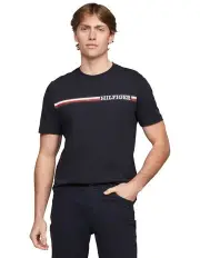 [Tommy Hilfiger] Chest Stripe Tee in Navy