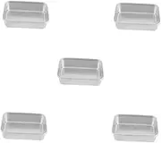 Alipis 5pcs Deep Cake Mold Pan Baking Food Storage Dish Covered Cake Pan Stainless Steel Baking Tray Lid for