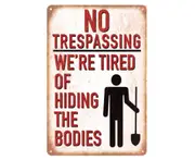 No Trespassing Metal Tin Sign Poster