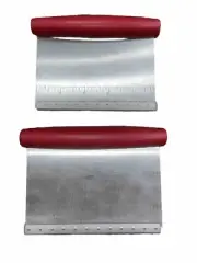 Pastry Bench Scraper/Cutter/Chopper Dough Scraper with Measurement Marks Red