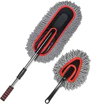 Lpsdssre Car Interior Exterior Dust Remover Brush, Car Duster Exterior, Extendable Handle Pollen And Dust Brush, Soft And No-Scratch Bristles, Easy To Handle, 36x25cm, For Vehicles
