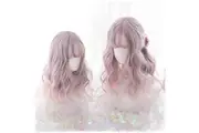 Pastel Pink Wavy Lolita Wig Wigs Facial Hair