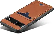 [Taneny] Designed for Google Pixel 7A Case,Drop Protection Slim PU Leather Wallet Case with Card Holder Kickstand Shockproof Protective Phone Cover for Google Pixel 7A (Brown)