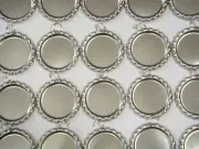 50 Flat Bottle Caps with 8mm Split Rings