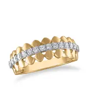 Bloomingdale's Fine Collection Diamond Wavy Ring in 14K White & Yellow Gold, 0.48 tcw