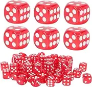 FELTECHELECTR 100pcs Bingo Dice Portable Multi Sided Party Accessories for Fun Games Material for Home Ktv Bars and Gatherings