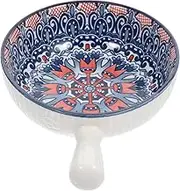Soup Bowl: Ceramic Serving Bowl with Single Handle Food Container for Chili Tortilla Soup Oatmeal Cereal Chicken Pie Beef Stew Chowder