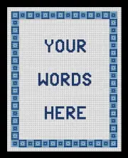 Nestled Squares Border Cross-stitch, DIY Kit