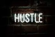 Hustle White Acrylic 14" Neon Light Sign Lamp Bedroom Club Room Wall Decor