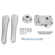 RV Toilet Door Lock Bathroom Door Lock Caravan Boat Latch Handle Lock RV Accessories Silver