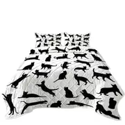 Cats Silhouettes Coverlet