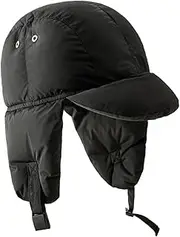 [kowaku] Hat with Earflaps Warm Hat with Peak for Men Women Peaked Hat Baseball Cap Winter Hat Filled Hat for Snow Sports Hiking