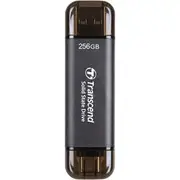 Transcend Portable SSD With Type-C and Type-A 256GB Black
