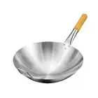 NonStick Frying Pan Wok Non-coated Cooking Pot Stainless Steel Wok Gas Stoves