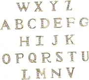 VICASKY 1 Set Letter Nail Charms with Rhinestone Embellishments Durable Manicure Ornaments for Nail Art for Parties and Weddings Unique Gems for