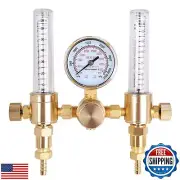 Dual Output Argon Regulator Flow Meter for TIG MIG Welding 0-60CFH 0-4500PSI
