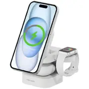 Comsol 3-in-1 Qi2 Magnetic Wireless Charging Stand White