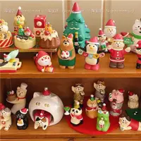 在飛比找ETMall東森購物網優惠-圣誕昭和歌會新年主題圣誕樹雪人貓咪迷你擺件復古懷舊裝飾品禮物