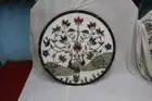 24" White Marble Console Bar Coffee Table Multi Stone Floral Art Pietra Dura Dec