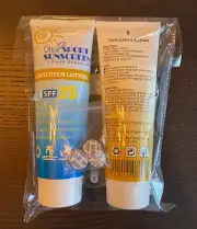 Hidden Flask Set - 2 "Sunscreen" Bottles w/ Seals and Funnel - BPA Free