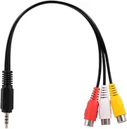 Labymos 3.5mm Jack to 3 RCA o Video Cable Male to 3 RCA Female Plugs AV Adapter Cable