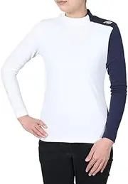 [New Balance] Golf 012-3267502 Women's Long Sleeve Inner Shirt (Dobby Border Pattern, Scrumtech: Shape, Stretch) / Golf Inner 030_White, 030_White, 0