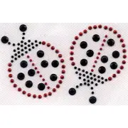 Dritz Iron-On Applique Rhinestuds Ladybugs (2), NEW