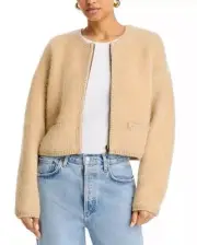 Frame Lofty Crochet Cardigan Wheat Size XS BNWT