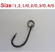 1 - 10 PACKS 2X STRONG RINGED FLYLINER HOOKS CHOOSE SIZE: #1,2,1/0,2/0,3/0,4/0,