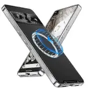 MagSafe Metal Magnetic Case with Camera Protection for Google Pixel 7 Pro/7 Silver
